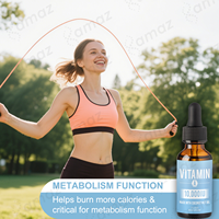 Amaz 60ML Personnalisation en usine OEM Gouttes blanchissantes pour les yeux à la vitamine A en vrac Supplément liquide de vitamine A de qualité alimentaire pour les yeux