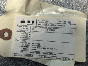 NUEVO Robotics A660-<span class=keywords><strong>2005</strong></span>-T570 L22R03A CABLE AUX IB 20M BRK RIA FLX - Product Image 2