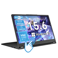 Laptop Baru 15.6" FHD IPS Layar Sentuh Intel Core I3-10100Y RAM 16GB SSD 256GB WiFi 6 Windows 11 Home Pendingin Tanpa Kipas Untuk Bisnis