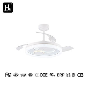 Ventilador de Techo LED de Alto Brillo con 4 Aspas, Motor de CC de 6 Velocidades, Luz, Control Remoto, Moderno, para Sala de Estar, Comedor, Dormitorio, Cuerpo de Hierro - Product Image 4