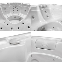 Bain à remous Balboa de luxe pour 5 personnes, portable, avec massage, drain, économe en énergie, écologique, pour extérieur, autoportant