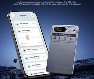 <span class=keywords><strong>Enregistreur</strong></span> vocal AI 64G <span class=keywords><strong>Enregistreur</strong></span> de notes audio Clip magnétique Transcription en 118 langues Contrôle de l'application d'annulation du bruit AI - Product Image 5