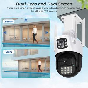 Caméra WiFi Tuya 6MP à double objectif <span class=keywords><strong>avec</strong></span> vision nocturne, <span class=keywords><strong>d</strong></span>étection de mouvement et alarme infrarouge, prend en charge la connexion filaire - Product Image 4