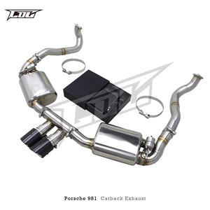 Tuyau d'échappement Catback à soupape COC pour PORSCHE 981 Cayman Boxster 2.7/3.4 2012-2015 SS304 avec système de clé de télécommande - Product Image 5