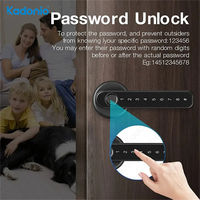 Poignée de porte principale Kadonio personnalisée à empreinte digitale Tuya avec code, vente en gros à bas prix de Chine
