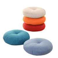 Coussin japonais détachable en lin lavable, épais, grand tatami, coussin rond pour personne paresseuse, coussins lombaires et coussins de siège