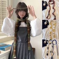 Écharpe en tricot rayée fine et douce, personnalisable avec logo, style vintage, longue et étroite, en fil duveteux, idéale pour l'automne et l'hiver – Fabrication depuis 16 ans
