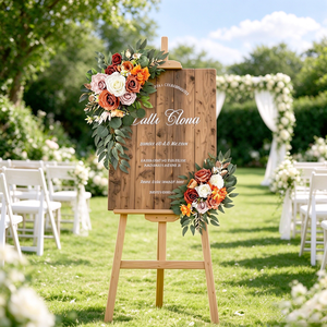 Espejos Elegantes y Sencillos, Barra para Colgar Cortinas, Soporte Personalizado para Pista de Baile, Planos de Asientos, Letrero de Bienvenida Acrílico a Rayas, Tela para Boda - Product Image 5