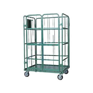 2 दरवाजे foldable औद्योगिक रोल कंटेनर पिंजरों ट्रॉलियों 500kg रसद ट्राली - Product Image 1