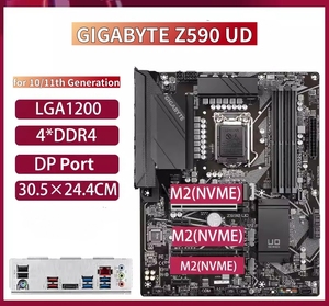 Carte mère <span class=keywords><strong>GIGABYTE</strong></span> <span class=keywords><strong>Z590</strong></span> UD Luxury <span class=keywords><strong>GAMING</strong></span> ATX LGA1200 pour processeur Intel de 10e/11e génération, PCIE4.0, 4 DDR4, Type-C DP pour ordinateur de bureau 128 Go - Product Image 3
