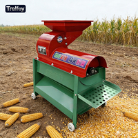 Mini-décortiqueuse de maïs électrique à marteaux en acier au manganèse pour petites exploitations agricoles et usage rural