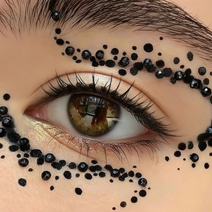 1 feuille d'autocollants multicolores à paillettes pour le <span class=keywords><strong>visage</strong></span> et le corps, outils de maquillage auto-adhésifs avec - Product Image 4