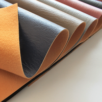 Échantillons gratuits Dimensionnel 1.1mm Pvc Vegan Faux Cuir Synthétique PVC Microfibre Cuir Matériel pour Sacs
