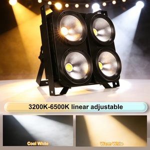Lampu Panggung 4 Mata 4x100W COB LED Audience <span class=keywords><strong>Blinder</strong></span> Spotlight Putih Hangat Putih Dingin DMX512 Strobe DJ Disko Klub Bar Pernikahan Konser - Product Image 2