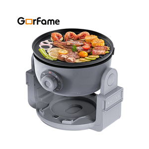 Cũng được thiết kế xuất hiện <span class=keywords><strong>360</strong></span> ° có thể xem nồi 3 trong 1 đa chức năng 2L 4L Hai độc lập chậu Màu màn hình Nồi chiên không khí - Product Image 2