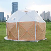 Tenda Camping Keluarga Besar 8-10 Orang Lipat Mewah Empat Musim, Anti Air 1000-1500mm, Kain Oxford 210D, Rangka Besi