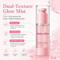 Sérum Brume Rose Éclatante 2-en-1 Hydratant Longue Durée Végétalien au PDRN et Collagène pour le Visage 30ml – Effet Illuminateur et Rafraîchissant