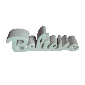 Décoration de salon en bois peint en blanc, objet décoratif motivant, décoration de table esthétique, article de décoration de chambre original. - Product Image 2