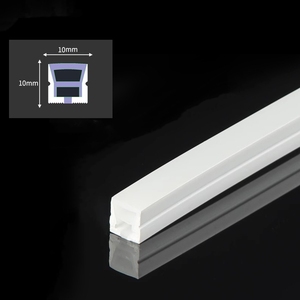 Boîtier <span class=keywords><strong>profilé</strong></span> en <span class=keywords><strong>plastique</strong></span> personnalisé avec couvercle flexible en silicone pour bande lumineuse LED sans usure pour néon LED en silicone - Product Image 2