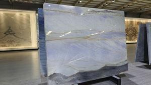 โมร็อกโกสีฟ้าแม่น้ําดานูเบ่แผ่นคอนกรีตสีฟ้า Perla ควอตซ์สําหรับการออกแบบแผงผนังภายใน, แผ่นหินอ่อนสีฟ้า, แผ่นหินแกรนิตสีฟ้ามหาสมุทร - Product Image 4