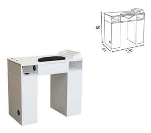 Mesa de uñas de madera de gran capacidad para manicura, muebles de salón de lujo directos de fábrica con múltiples cajones, <span class=keywords><strong>centro</strong></span> de peluquería y manicura - Product Image 5