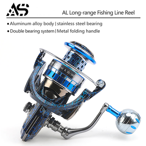 Carrete giratorio <span class=keywords><strong>de</strong></span> Metal <span class=keywords><strong>de</strong></span> alta resistencia 5 + 1 rodamientos SS engranajes <span class=keywords><strong>de</strong></span> latón 8-10kg serie AL <span class=keywords><strong>de</strong></span> fundición larga <span class=keywords><strong>de</strong></span> arrastre para pesca <span class=keywords><strong>en</strong></span> barco oceánico - Product Image 3