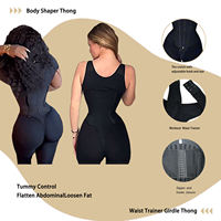 Bodysuit Terbuka dengan Ritsleting dan Pengait, Pakaian Kompresi Pembentuk Tubuh Wanita, Pengontrol Perut Fajase Colombianas Tahap 2/3, Pembentuk Tubuh Thong