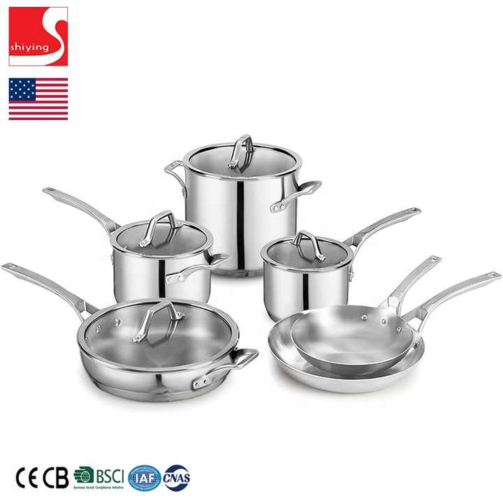 Série de 3 casseroles acier inoxydable Chefs & Co - Ambiance & Styles Série de 3 casseroles acier inoxydable Chefs & Co - Ambiance & Styles