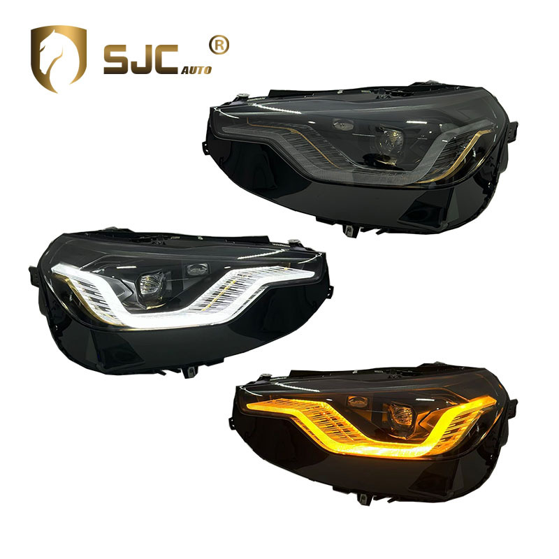 Sjc New Auto Parts V2 Dual-Color Front Lamp For BMW 2 Series G42 2022-2026 Upgrade Champagne Gold