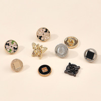 Boutons-pression personnalisables en alliage de zinc à motifs émaillés papillon et étoile, multi-styles, pour jeans et manteaux
