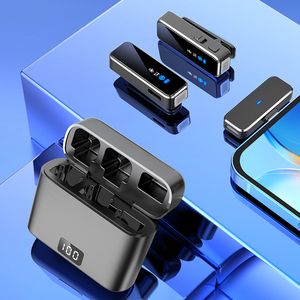 M3 Micrófono Lavalier inalámbrico AI Reducción de ruido Estuche de carga para iPhone Android iPad para grabación de video Vlogging - Product Image 3