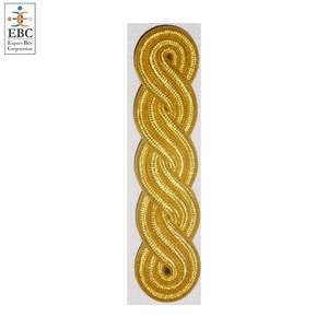 Épaulettes en fil torsadé étroit OEM, vente en gros, fil doré, laine mérinos, épaulettes faites à la main - Product Image 3