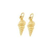 Pendentif en coquille de conque plaqué or 18 carats, breloques tropicales personnalisées pour la navigation océanique, fabrication de bijoux DIY tendance