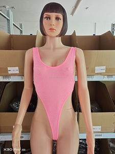 Lingerie <span class=keywords><strong>sexy</strong></span> pour femmes, combinaison une pièce, body transparent avec strass, qualité chinoise, pour jeunes filles - Product Image 6