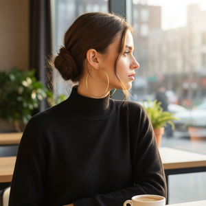 Orecchini a Cerchio Unisex in Acciaio Inossidabile con Finitura Oro, Design Audace e Autentico, Diametro 3cm - Product Image 3