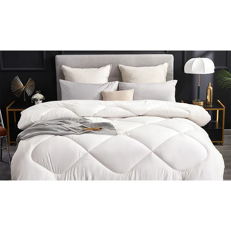 화이트 겨울 소프트 퀼트 침대보 3 조각 베갯잇 및 이불 침대보 세트 침대보