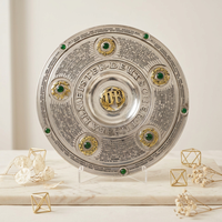 Trophée de football en résine des cinq grands championnats européens de la Bundesliga, sculpture de la Coupe de la Ligue des Champions, figurine, modèle, souvenir de Noël, cadeau