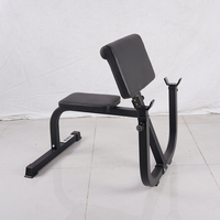 Banc de musculation professionnel réglable en acier inoxydable pour curls des biceps assis, équipement d'isolement pour l'entraînement des avant-bras et des muscles des bras