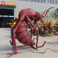 Grande taille populaire de qualité supérieure, modèle de fourmi animatronique libellule fait à la main pour le jardin
