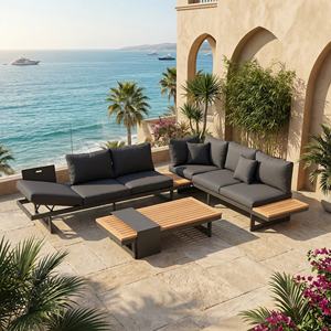 Ensemble de mobilier de patio modulaire économique avec chaise longue à assise relevable, canapé d'extérieur léger en aluminium pour piscine, <span class=keywords><strong>jardin</strong></span>, hôtel - Product Image 5