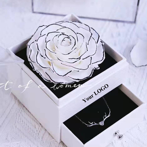 Nuovo regalo di san valentino ti amo collana 100 lingue incantato vera rosa conservata con Set regalo collana - Product Image 1