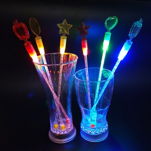 Led ánh sáng Mixer Stick Cà Phê nước trái cây nhấp nháy Máy xay sinh tố Stick nhấp nháy LED sự gian lận Gậy Cocktail khuấy cho uống - Product Image 1