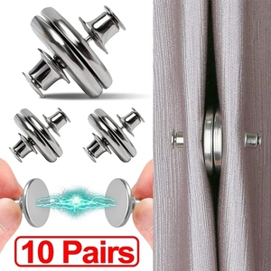 1/10 paires de boutons magnétiques en métal <span class=keywords><strong>pour</strong></span> rideaux, détachables, <span class=keywords><strong>pour</strong></span> écran de fenêtre, fermeture magnétique, boucle, occultant, clip de fermeture <span class=keywords><strong>pour</strong></span> rideaux de chambre - Product Image 2