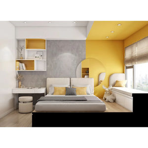 ชุดห้องนอนเด็กแบบหรูหราสีเหลืองเฟอร์นิเจอร์ห้องนอนเด็กไม้เนื้อแข็งชุดห้องนอนเด็กผู้ชายและเด็กผู้หญิงพร้อมตู้เสื้อผ้าและโต๊ะอ่านหนังสือ - Product Image 3