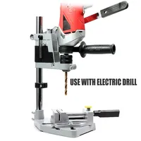Support de perceuse électrique multifonction pour le travail du bois Table de positionnement pour perceuse d'établi Mini étau Pince d'établi Pince d'établi