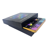 Vente en gros de cartes de jeu holographiques carrées de haute qualité avec bords en feuille d'or, cartes de tarot