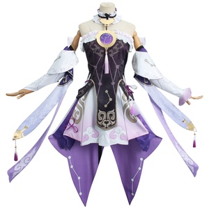 Honkai: Personaje de Star Rail Fu Xuan Cosplay vestido púrpura Cosplay disfraz Mujer con aretes para la cabeza - Product Image 1