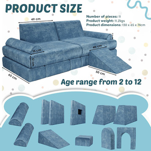 Montessori <span class=keywords><strong>Sofa</strong></span> & <span class=keywords><strong>Sofa</strong></span> anak-anak, mainan anak busa memori lembut <span class=keywords><strong>Sofa</strong></span> konversi dapat dilipat untuk Kamar Tidur & Ruang bermain - Product Image 2