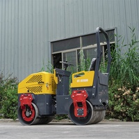 Mini-compacteur routier vibrant à double tambour avec moteur diesel, marque HT, pour la construction en asphalte