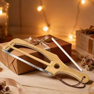Cuchillo de pan serrado de madera ajustable para hornear baguettes, pasteles, tostadas y uso en cocinas caseras - Product Image 1
